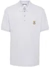 Moschino Polo Shirt With Teddy Bear Application In Grey