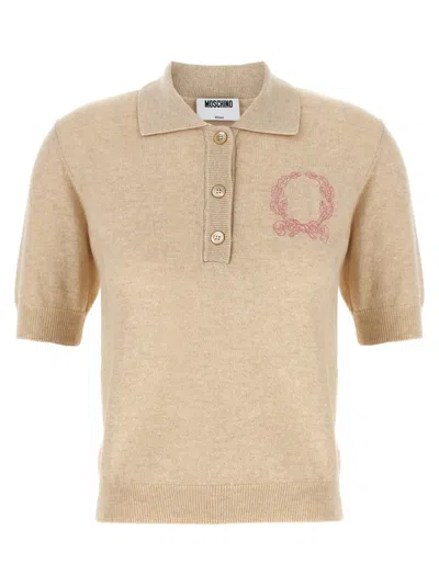 Moschino Polo Sweater With Front Button Closure