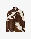 Moschino Pony Skin Jacket In Brown