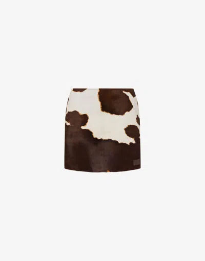 MOSCHINO PONY SKIN MINISKIRT