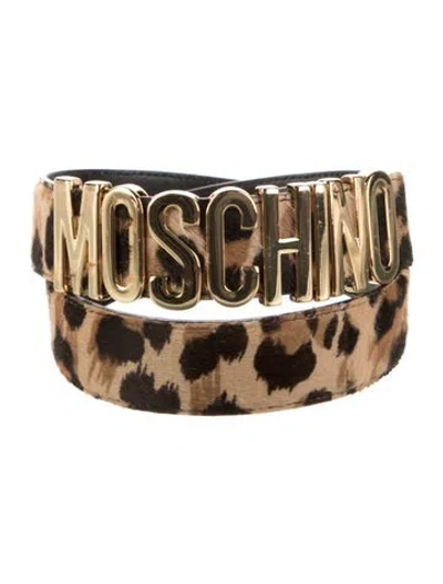 Pre-owned Moschino Ponyhair Belt In Multi