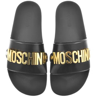 Moschino Pool Sliders Black