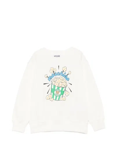 Moschino Kids' Popcorn-print Sweatshirt In White