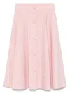 Moschino Knee Length A-line Skirt With High Waist In Pink