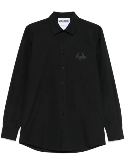 Moschino Poplin Shirt In Black