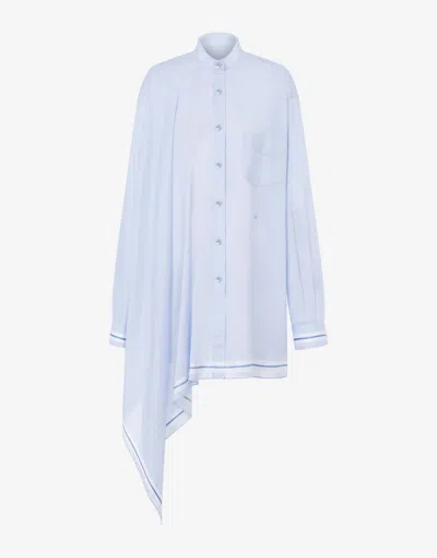Moschino Poplin Shirt Handkerchief In Azure