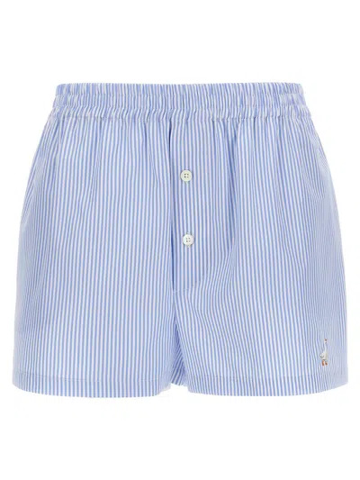 Moschino Poplin Shorts In Blue