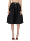 Moschino Midi Skirt In Black