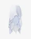Moschino Poplin Skirt Handkerchief In Bianco