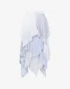 Moschino Poplin Skirt Handkerchief In White