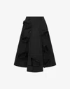 Moschino Flared Knee Length Skirt With Bow Accents In Black