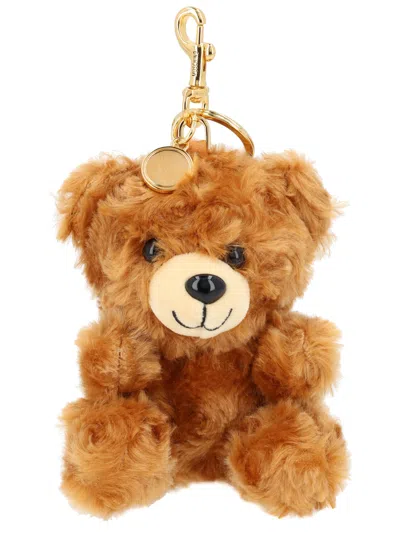 Moschino Portachiavi "teddy Bear" In Brown