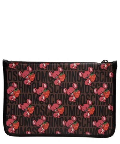 Moschino Pouch In Brown