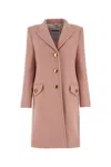 Moschino Structured Wool Blend Coat With Flap Pockets