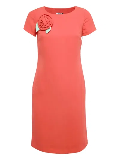 Pre-owned Moschino  Floral-appliqué Midi Dress