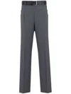 Moschino Cotton Pants With Belt Loops And Button Detailing In Grey