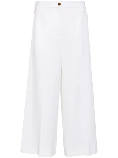 Moschino Pressed-crease Trousers In White