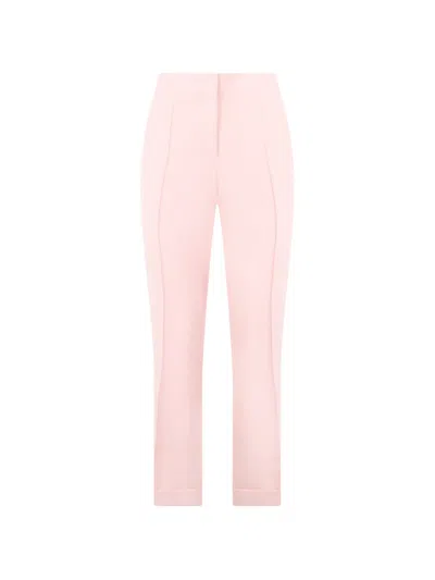 Moschino Pressed-crease Trousers In Pink