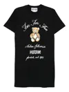 Moschino Teddy Bear Mini Dress In Black