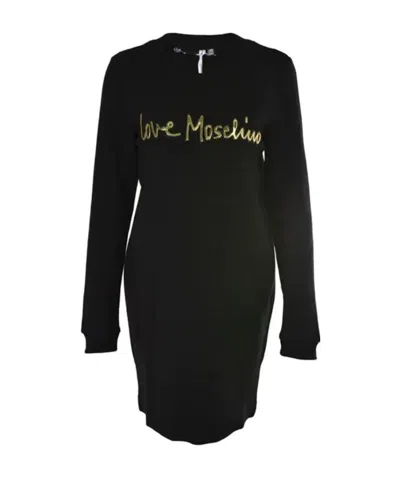 Moschino Print Dress In Black