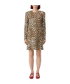 Moschino Couture Dress With Animal Pattern In Nude