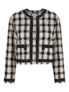 Moschino Short Jacket With All-over Texture Print