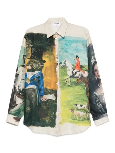 MOSCHINO PRINT SILK SHIRT