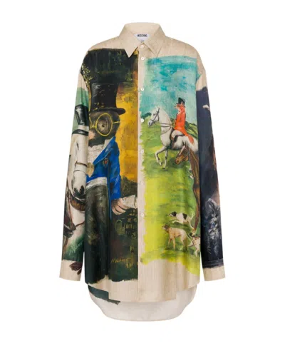 MOSCHINO PRINT SILK SHIRT