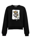 Moschino Printed Cotton Jersey Sweatshirt In Black
