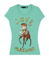Moschino Print T-shirt In Green