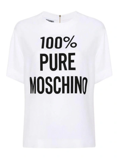 Moschino Print T-shirt In White