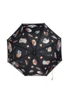 Moschino Print Umbrella In Black