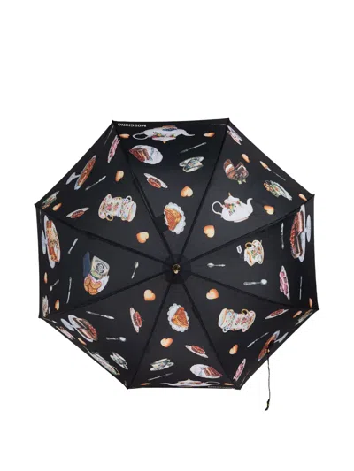 Moschino Print Umbrella In Black