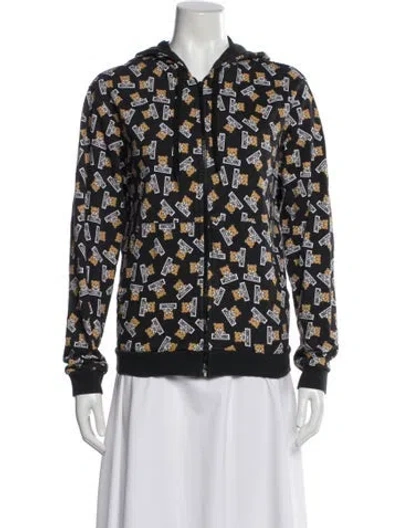 Pre-owned Moschino Printed Bomber Jacket In Multi