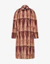 Moschino Printed Canvas Quilt In Brown