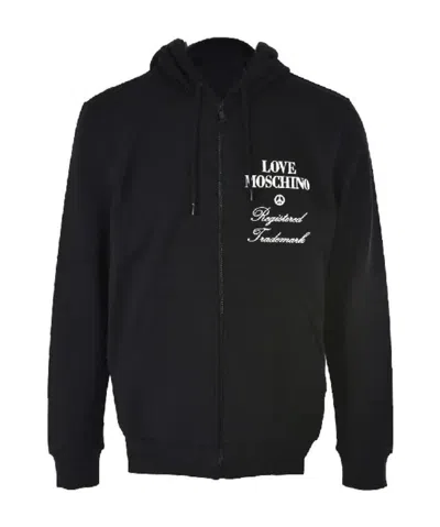 Moschino Printed Casual Jacket In Black