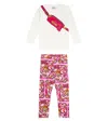Moschino Printed Cotton-blend Top And Leggings Set In Pink