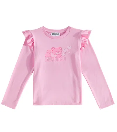 Moschino Kids' Teddy Bear-motif T-shirt In Pink