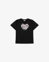 Moschino Heart-bow T-shirt In Black