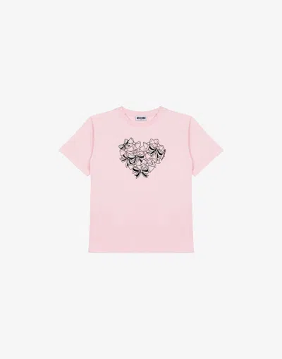 MOSCHINO PRINTED COTTON JERSEY MAXI T-SHIRT