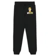 Moschino Printed Cotton Jersey Sweatpants In Black