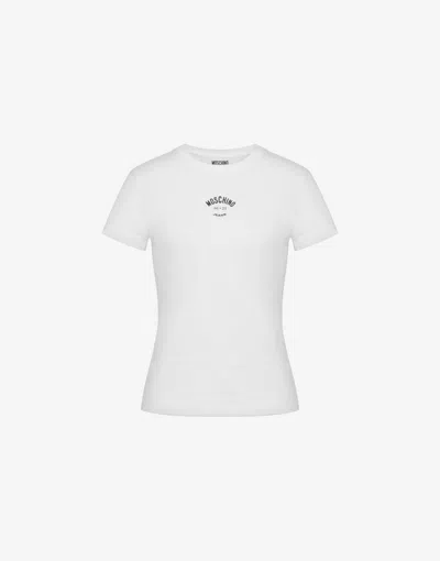 Moschino Printed Cotton Jersey T-shirt In White