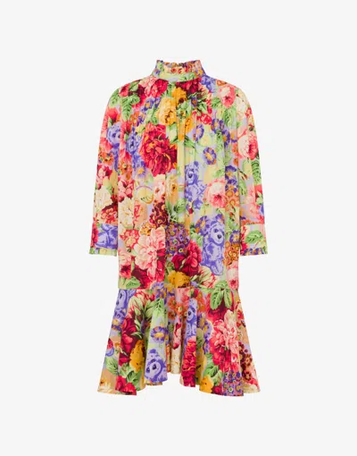 MOSCHINO PRINTED COTTON POPLIN DRESS