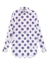 Moschino Polka Dot Long-sleeved Shirt In Weiss