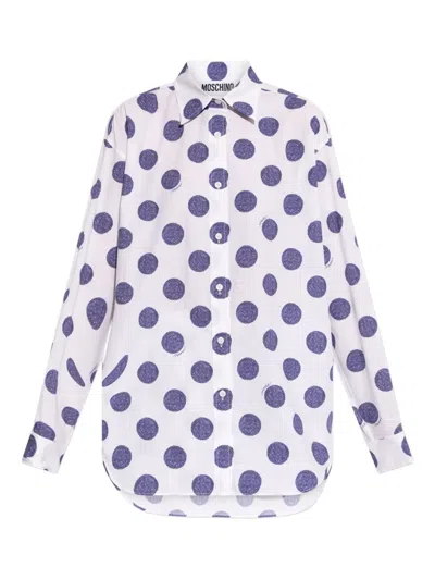 Moschino Printed Cotton Shirt In Multi