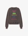Moschino Printed Cotton Sweatshirt In Gray