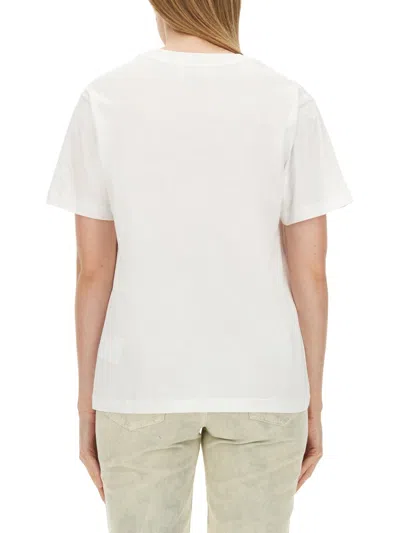 Moschino Couture Tshirt With Embroidery In White