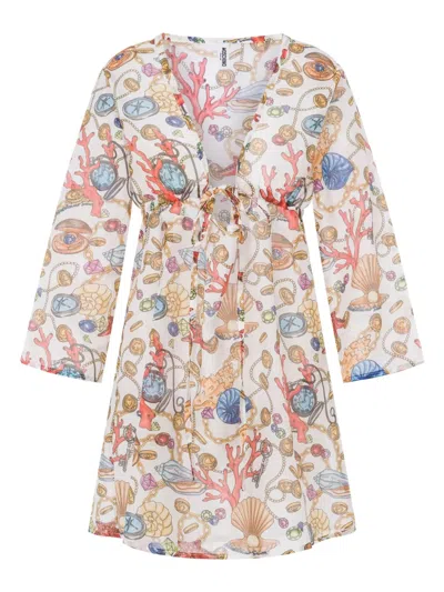 Moschino Printed Cover-up In White