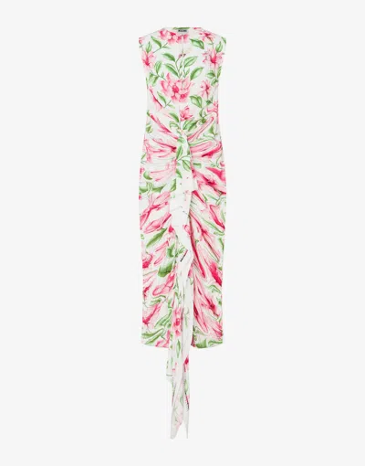 MOSCHINO PRINTED CREPE DE CHINE DRESS