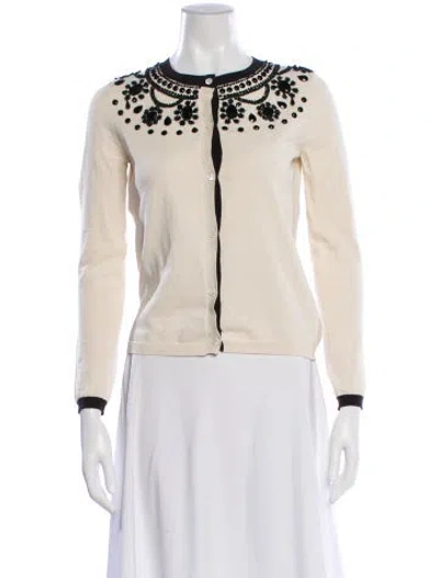 Pre-owned Moschino Printed Crew Neck Sweater In Neutral